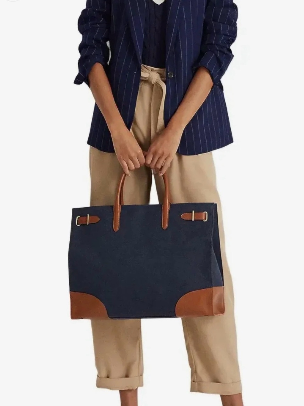 Ralph Lauren Canvas Large Devyn Tote